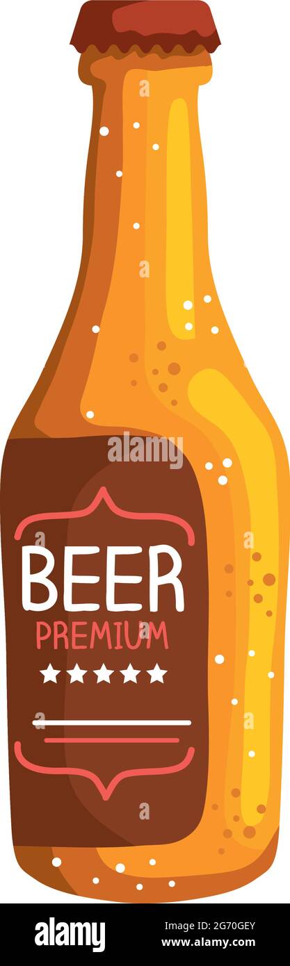 bebida de botella de cerveza Ilustración del Vector