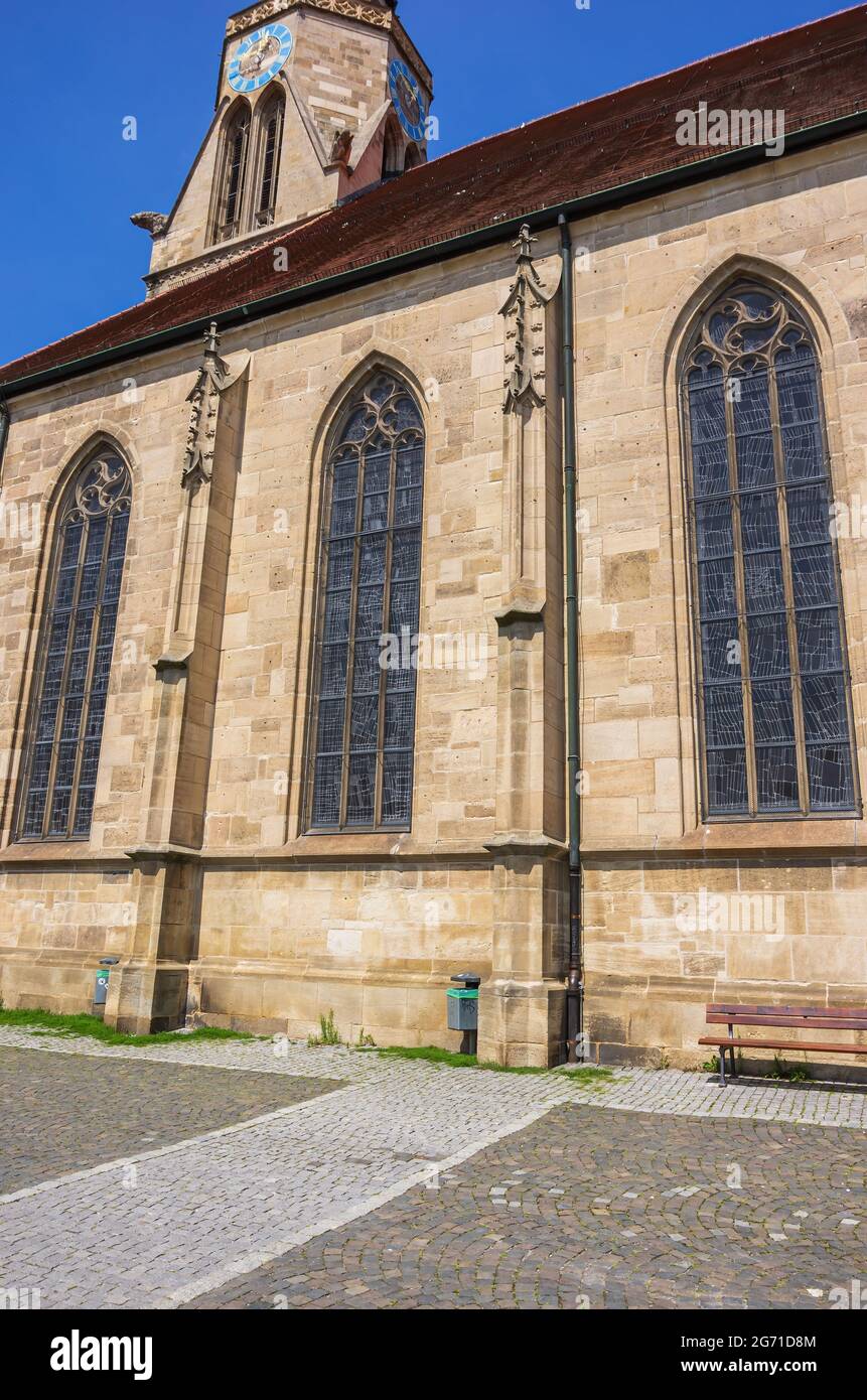 Colegiata de San Jorge, Tübingen, Baden-Württemberg, Alemania. Foto de stock