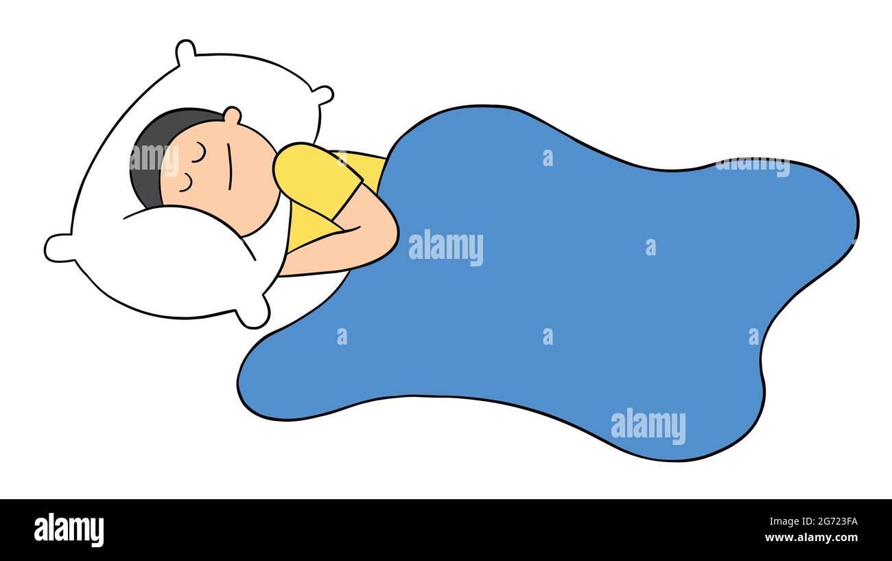 Ilustración del vector del hombre durmiendo de dibujos animados. Contornos en color y negro Imagen Vector de stock - Alamy Ilustración del vector del hombre durmiendo de dibujos animados. Contornos en color y negro Imagen Vector de stock - Alamy
