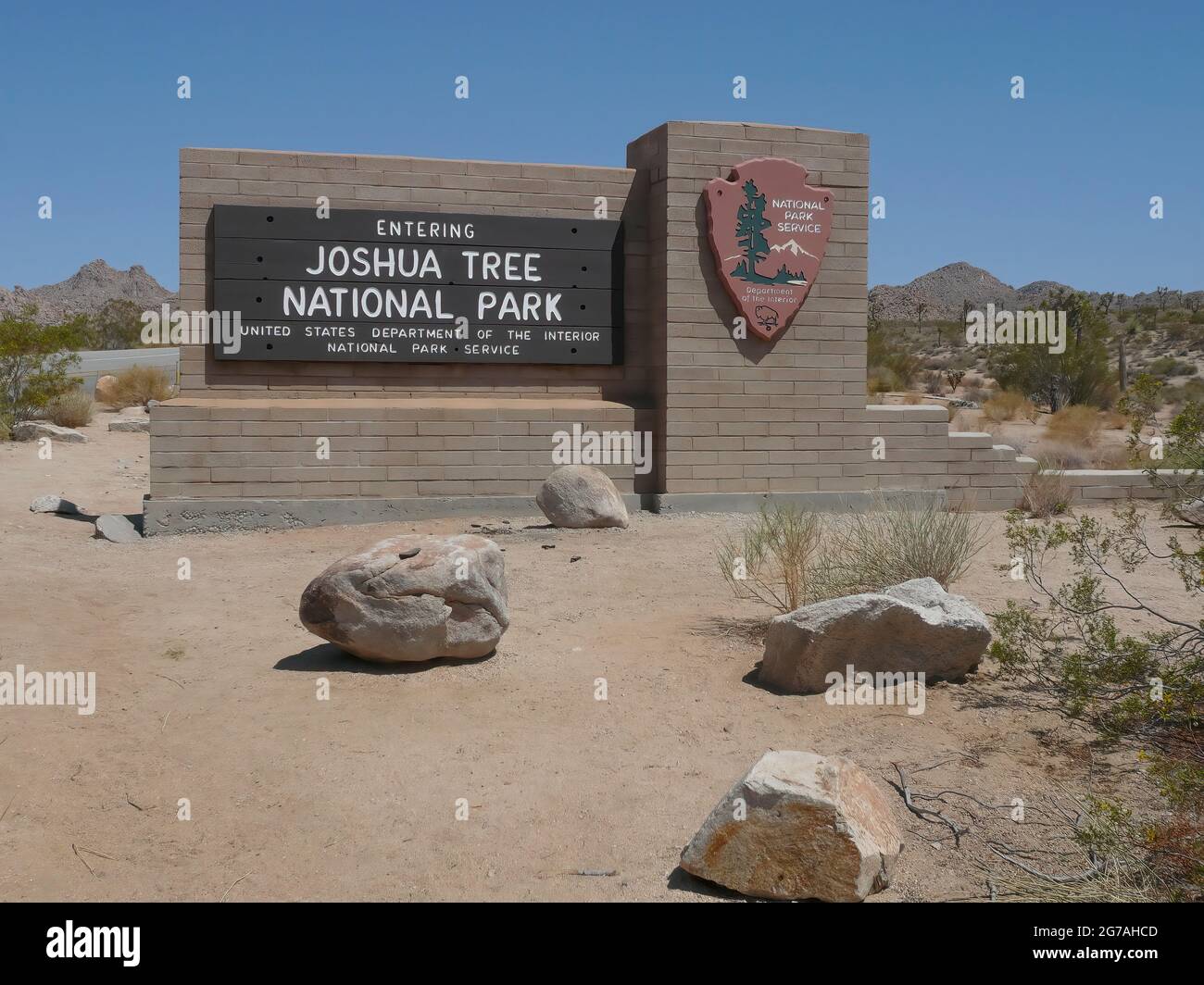 El Parque Nacional Joshua Tree National Park, California, EE.UU. Foto de stock