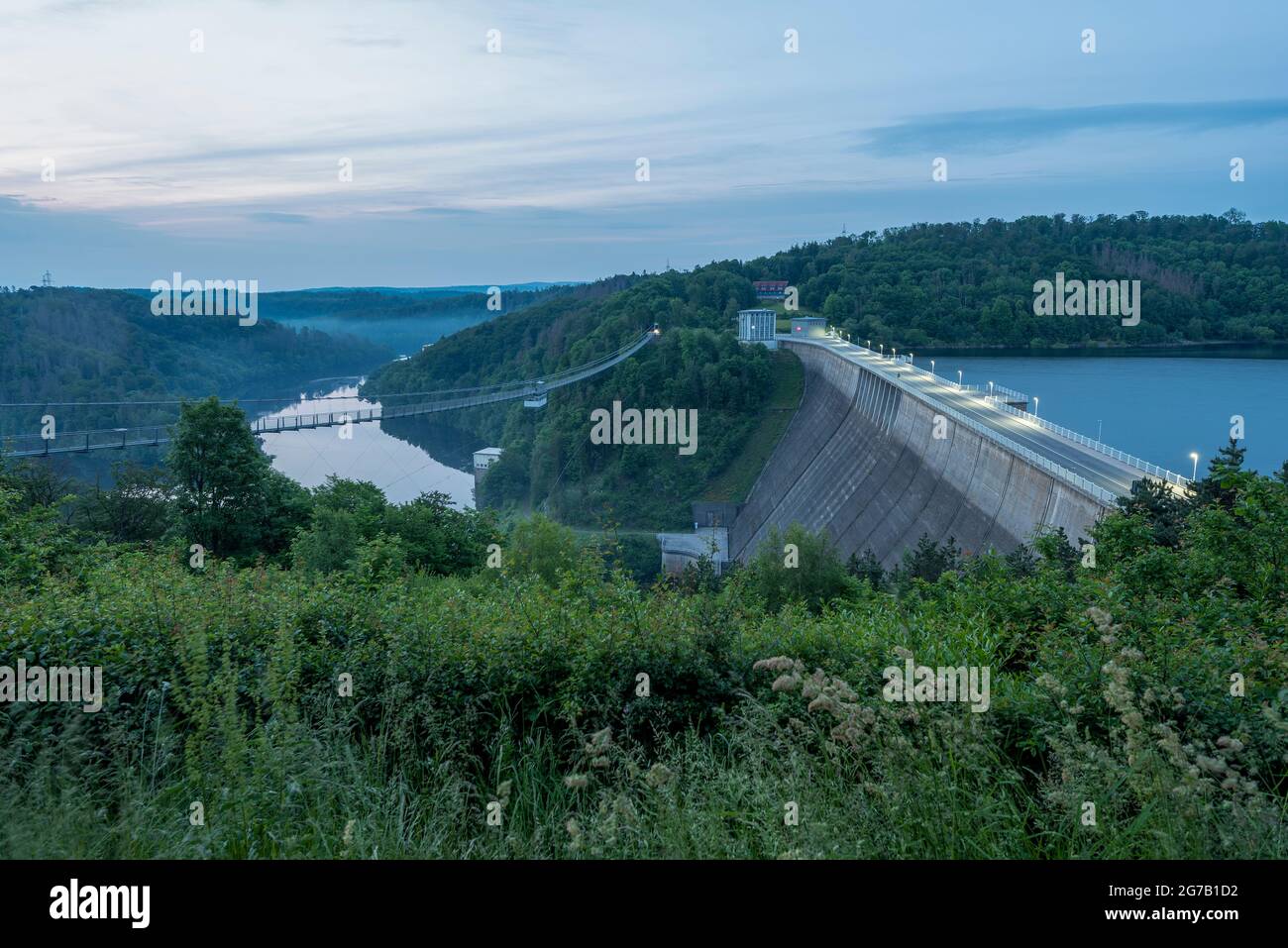 Alemania, SajoniaAnhalt, Wendefurth, TitanRT puente colgante en el
