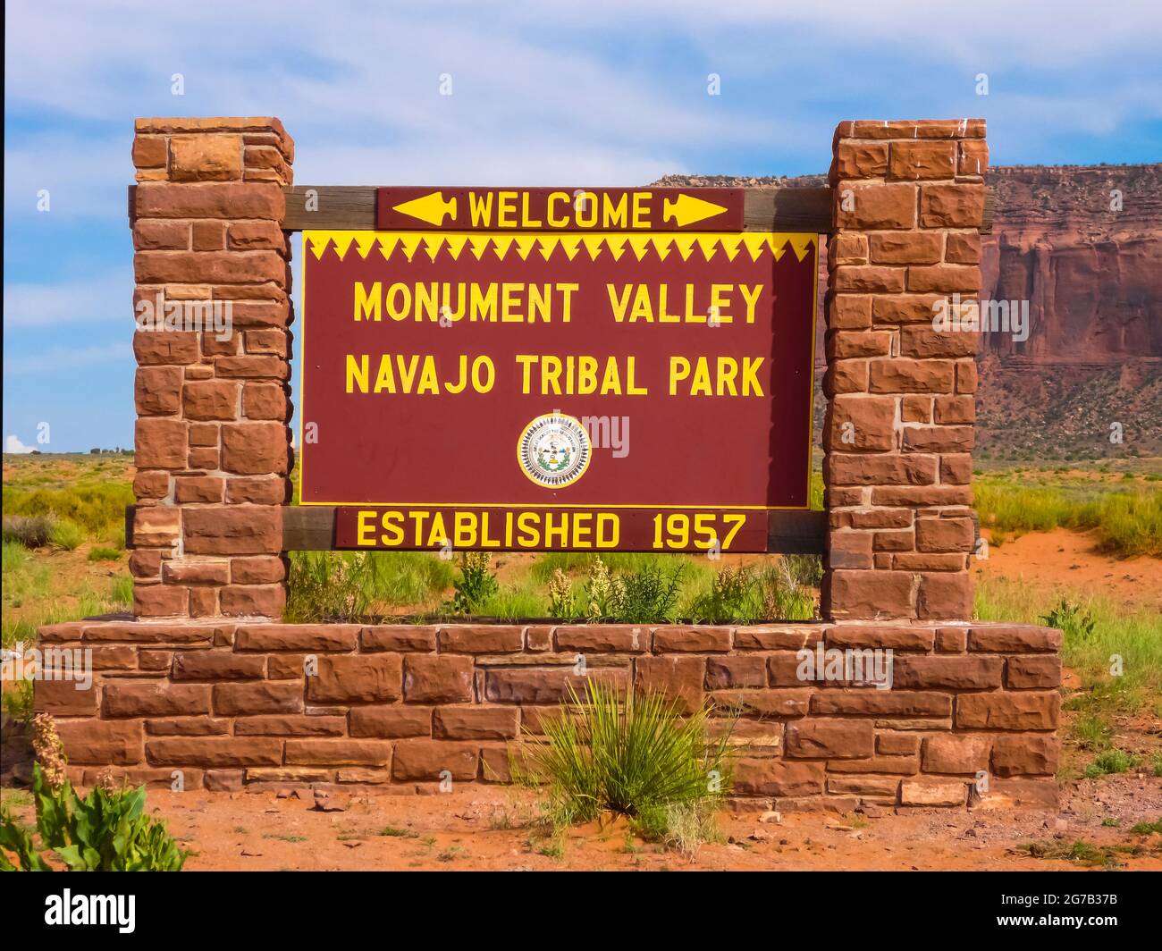 Monument Valley Tribal Park, Utah, EE.UU. Foto de stock