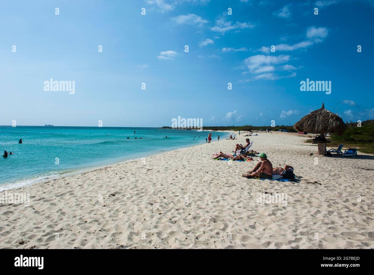 Playa de Malmuk Aruba, Islas ABC, antillas Holandesas, Caribe Foto de stock