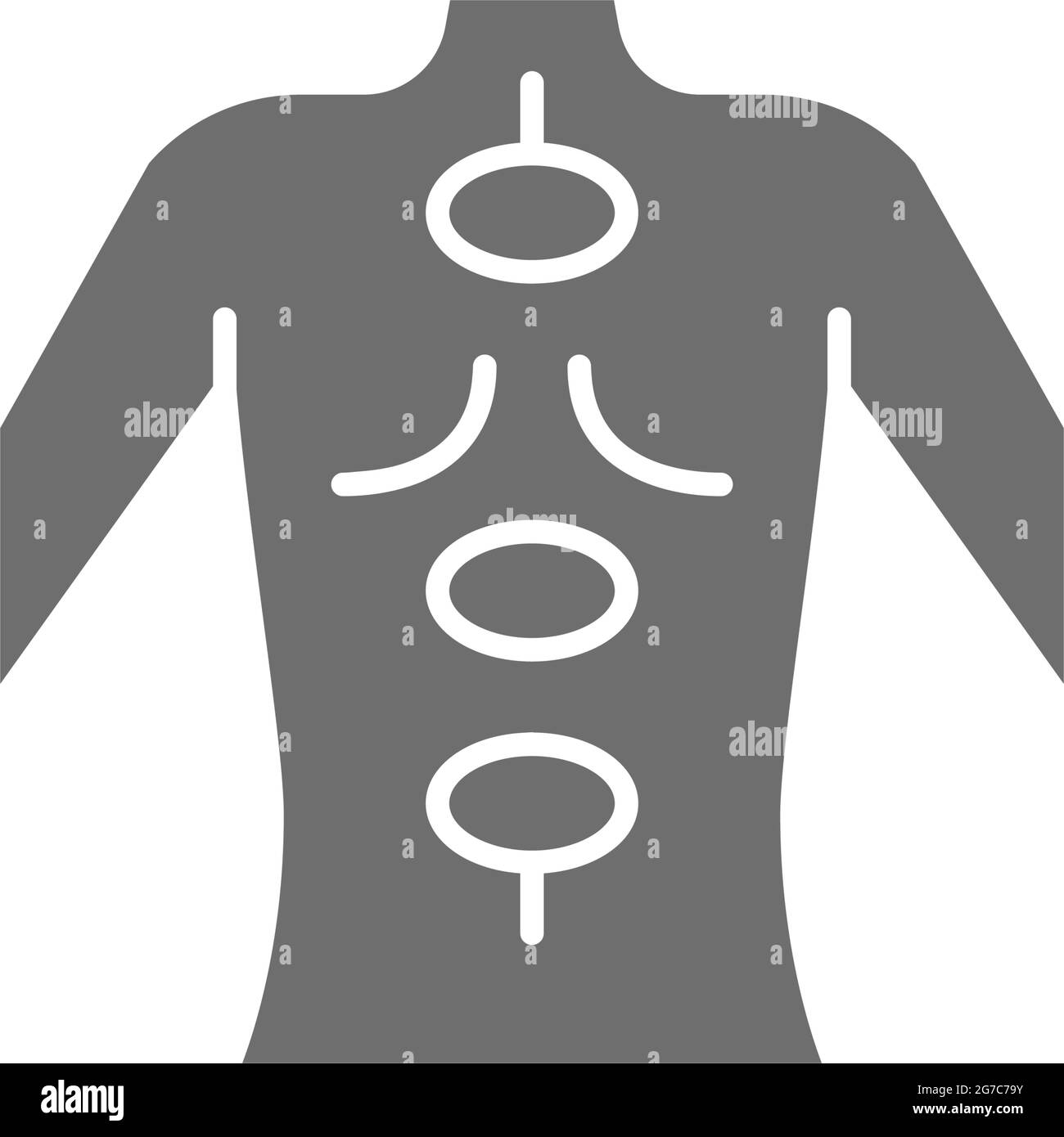 Icono gris de terapia de masaje con piedras calientes vectoriales. Ilustración del Vector