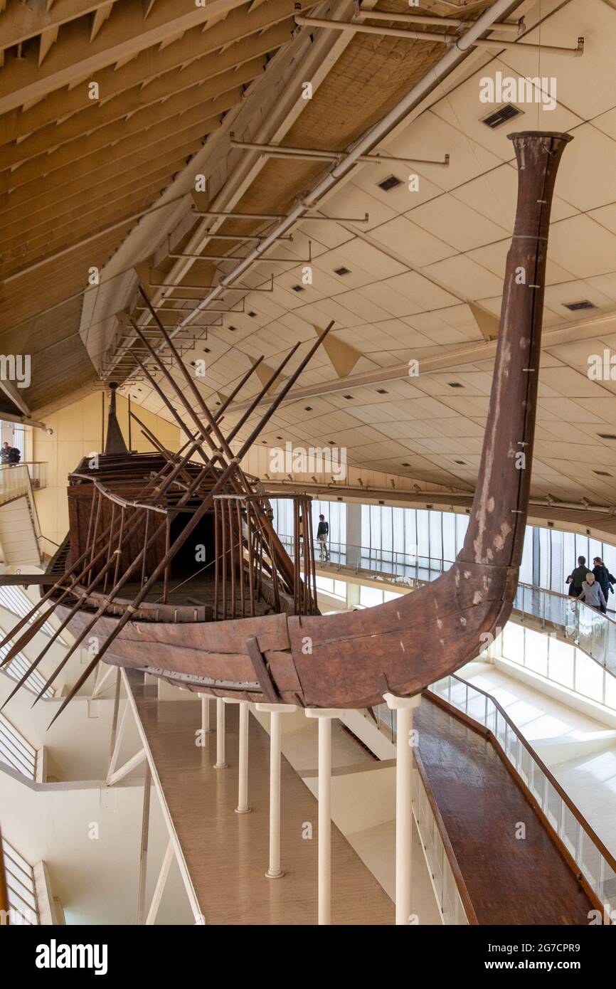Barco Khufu en Giza Egipto Foto de stock