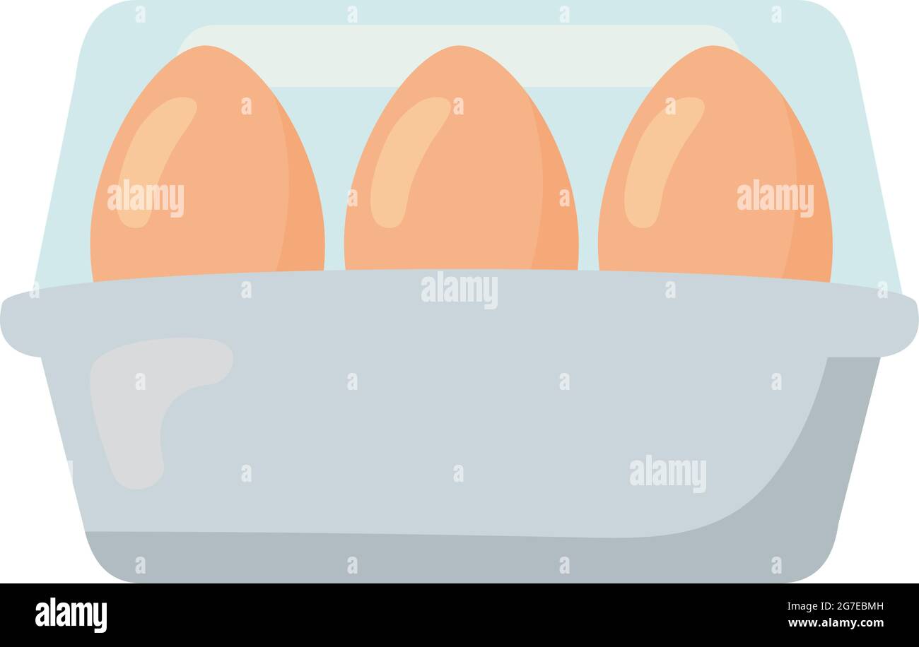 los huevos en la cesta de alimentos icono Ilustración del Vector
