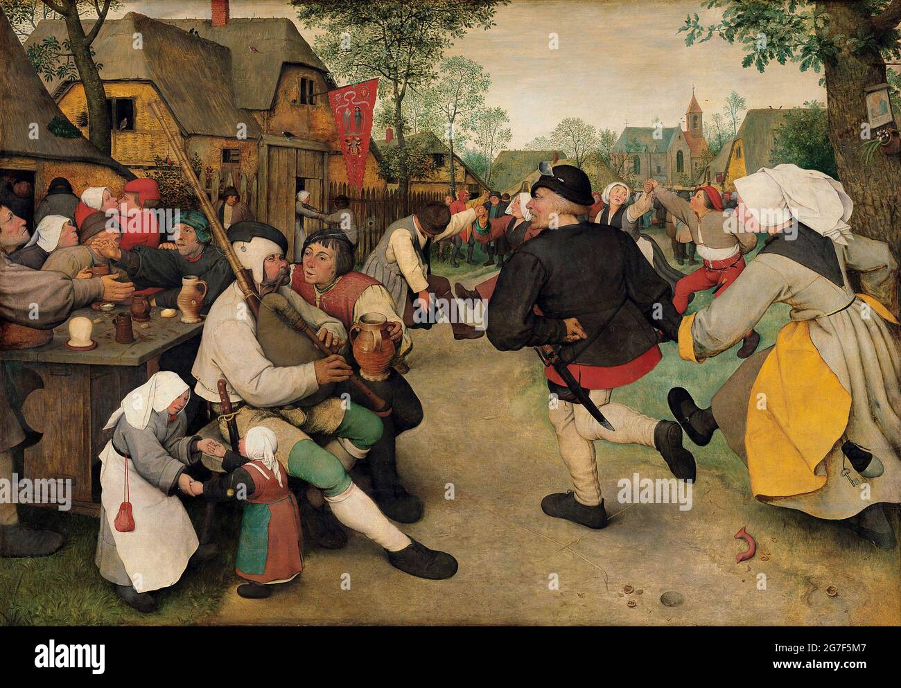 La danza campesina de Pieter Brueghel el Viejo Foto de stock
