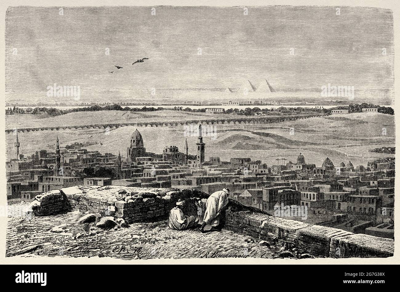 El Salto del Mamuk en la Ciudadela de El Cairo, Egipto, África del Norte. Antiguo siglo 19th grabado ilustración de El Mundo Ilustrado 1880 Foto de stock
