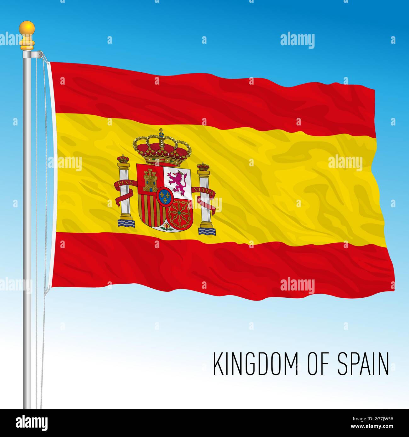 España Bandera nacional oficial, Unión Europea, ilustración vectorial Ilustración del Vector