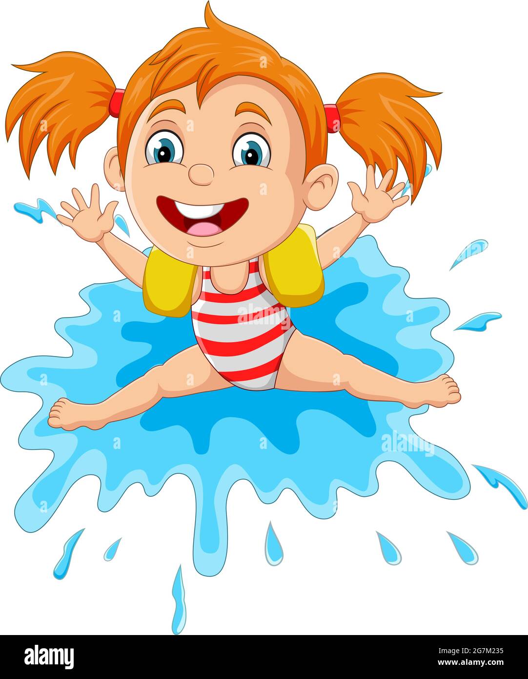Niña de dibujos animados jugando en el agua Imagen Vector de stock - Alamy Niña de dibujos animados jugando en el agua Imagen Vector de stock - Alamy