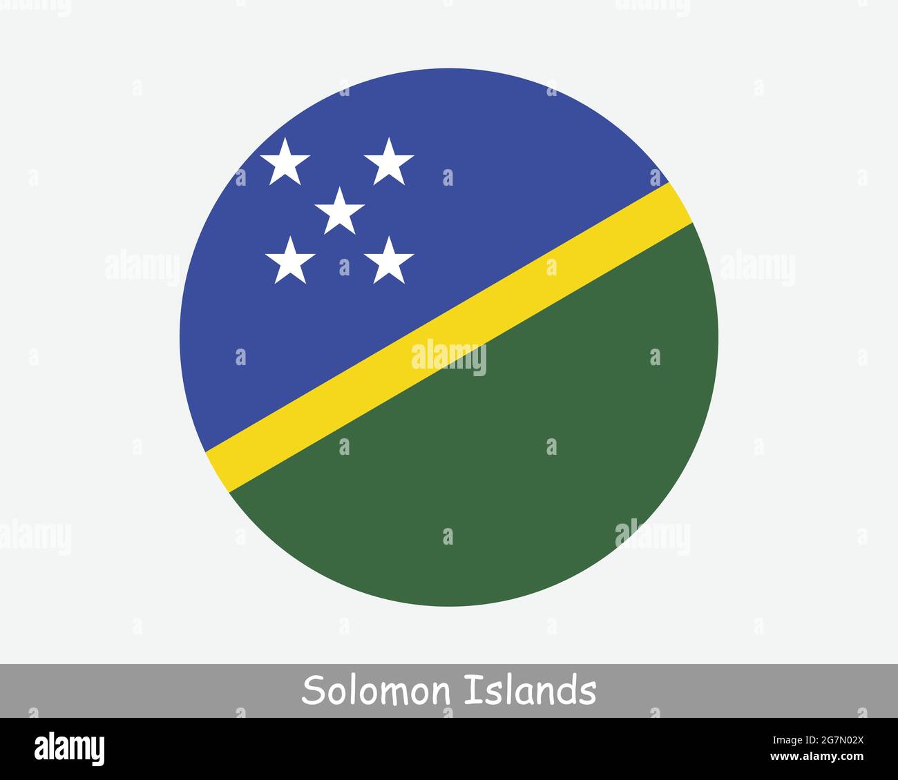 Bandera del Círculo Redondo de las Islas Salomón. Icono de banner de botón  circular de las Islas Salomón. Vector EPS Imagen Vector de stock - Alamy