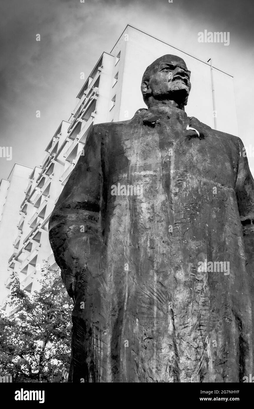 Estatua de Lenin en el antiguo este de Alemania DDR Foto de stock