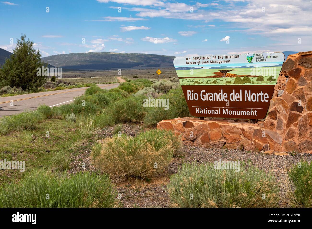 Cerro, Nuevo México - Monumento Nacional Río Grande del Norte. Foto de stock