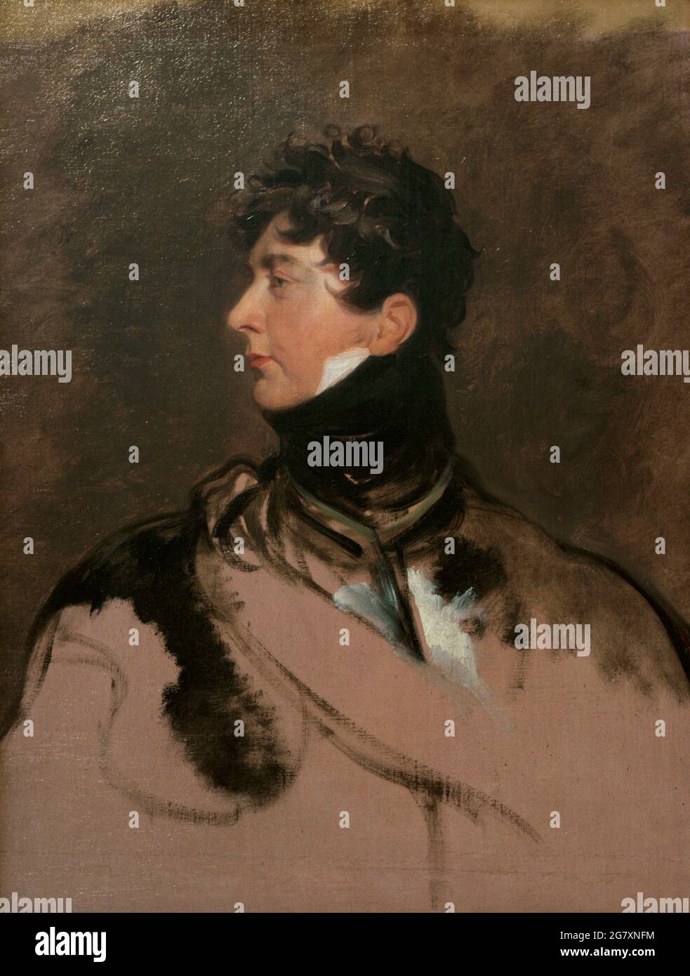 George IV (1762-1830). Rey del Reino Unido. Retrato como Príncipe de Gales, por Sir Thomas Lawrence (1769-1830). Óleo sobre lienzo (91,4 x 71,1 cm), aprox. 1814. Galería Nacional de Retratos. Londres, Inglaterra, Reino Unido. Foto de stock
