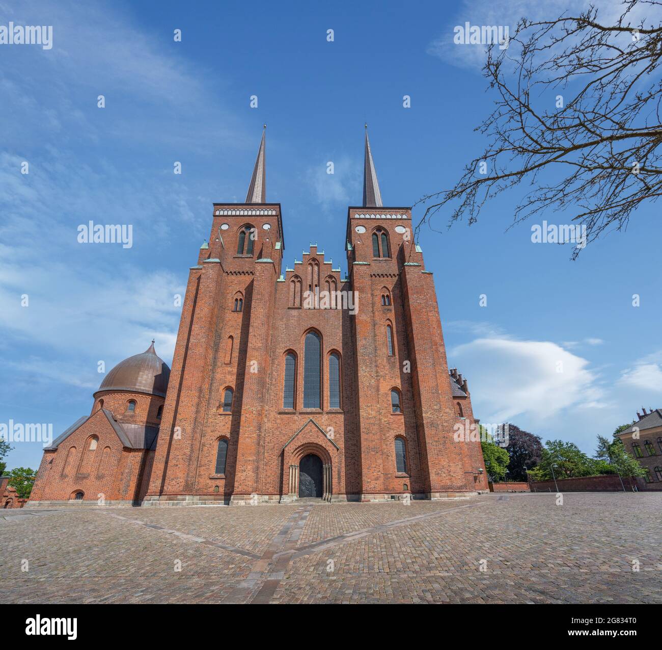 Catedral de Roskilde - Roskilde, Dinamarca Foto de stock