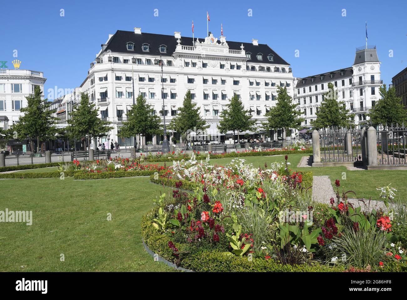 Copenhague, Dinamarca.17 de julio de 2021, Hotel D'Angleterre edificio de ubicación en Kogens nytorv, en la capital danesa. (Foto..Francis Joseph Dean/Dean Picture Foto de stock