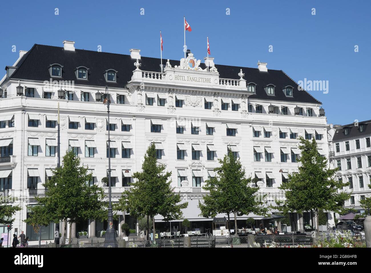 Copenhague, Dinamarca.17 de julio de 2021, Hotel D'Angleterre edificio de ubicación en Kogens nytorv, en la capital danesa. (Foto..Francis Joseph Dean/Dean Picture Foto de stock