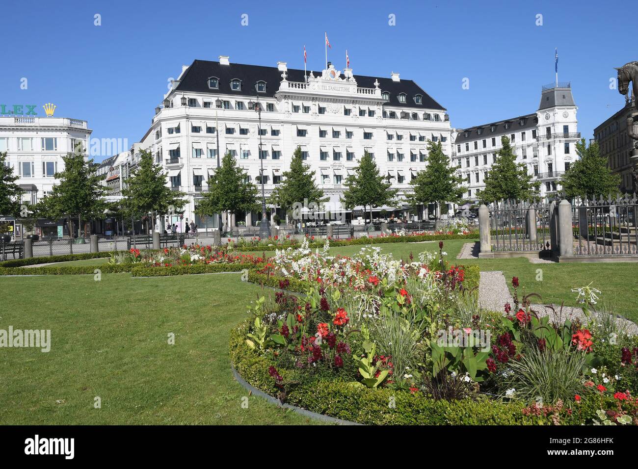 Copenhague, Dinamarca.17 de julio de 2021, Hotel D'Angleterre edificio de ubicación en Kogens nytorv, en la capital danesa. (Foto..Francis Joseph Dean/Dean Picture Foto de stock