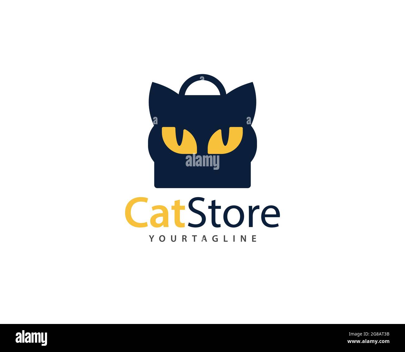 La marca CatStore para la tienda de gatos y el logotipo de los animales de  compañía , se puede utilizar para el gato y todos los similares gato tienda  nacional de compras,