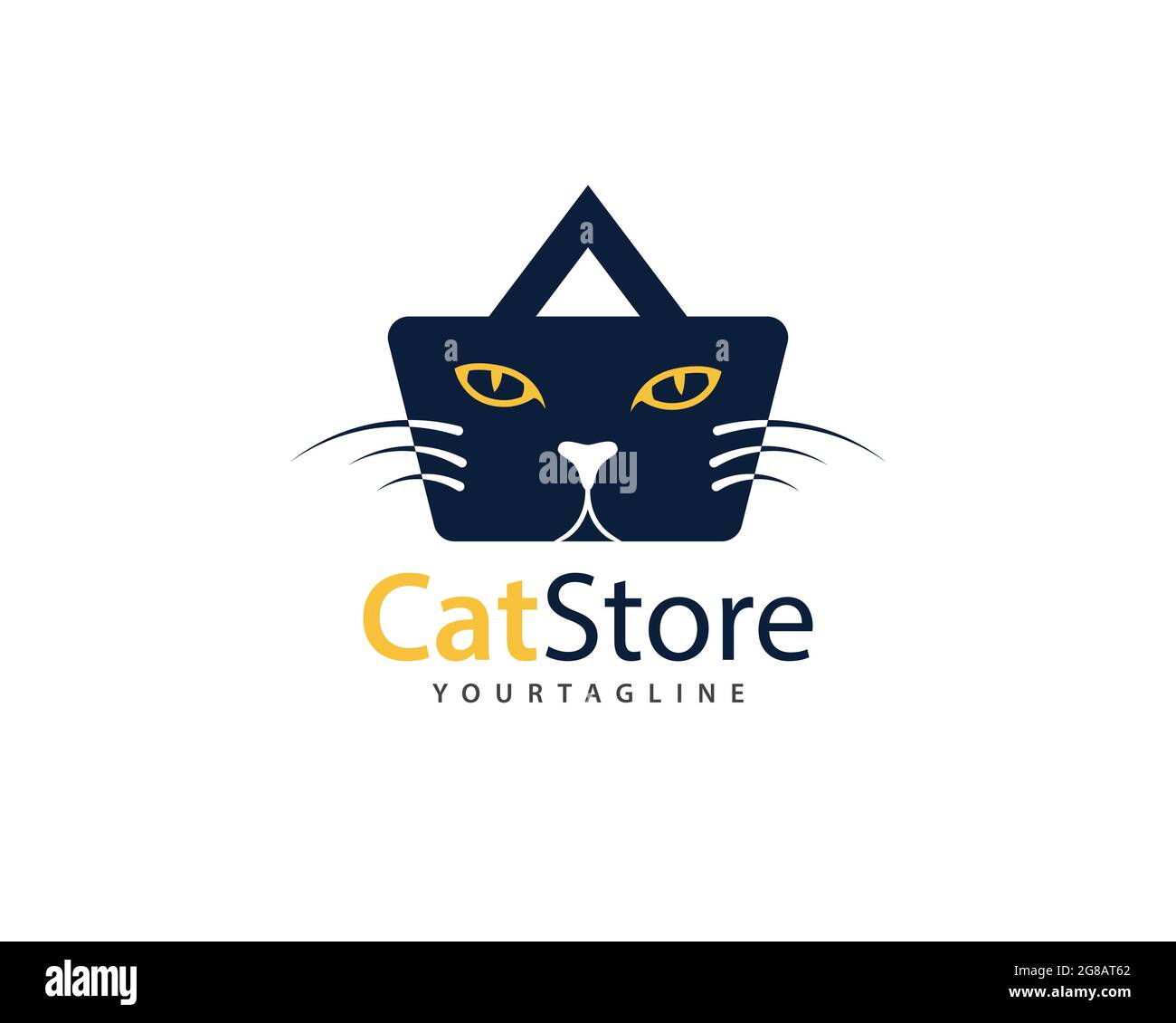 La marca CatStore para la tienda de gatos y el logotipo de los animales de compañía , se puede utilizar para el gato los similares gato tienda nacional de compras,