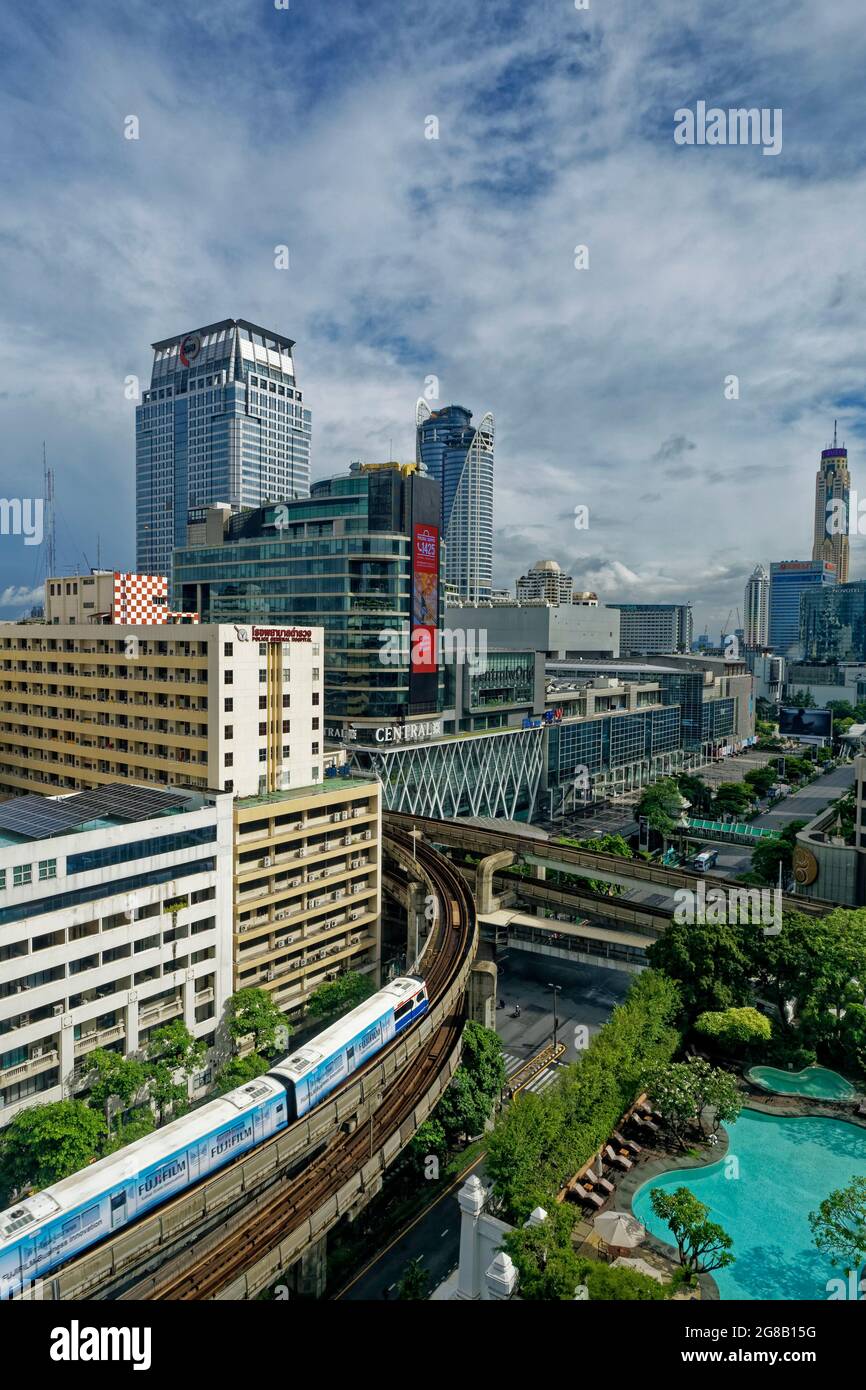 Distrito de Ratchaprasong, Bangkok, Tailandia Foto de stock
