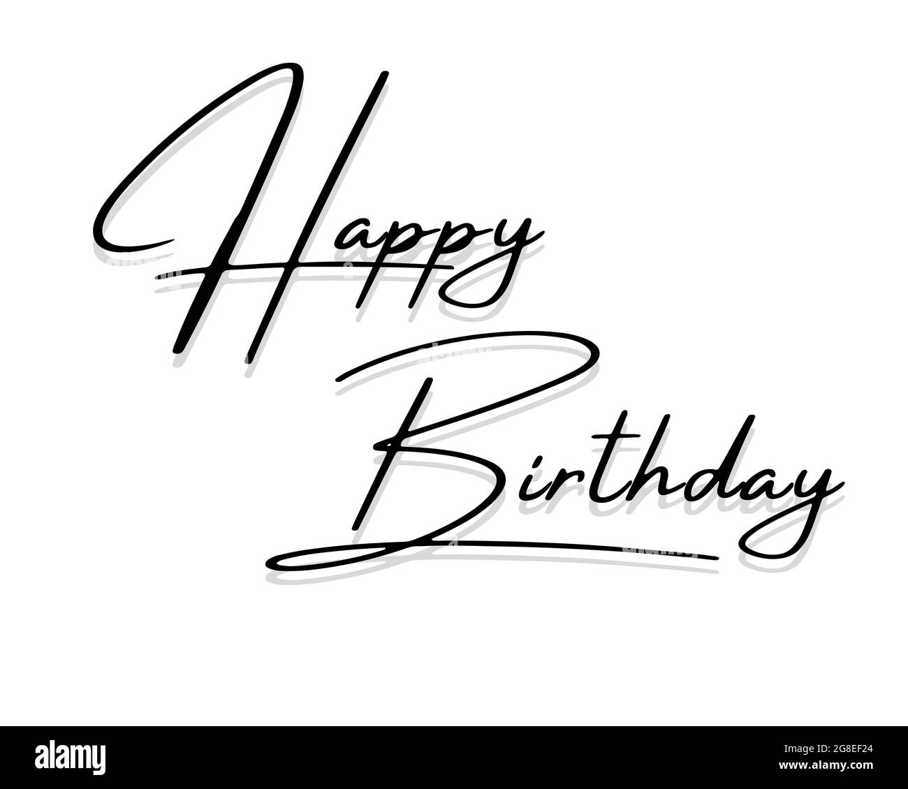 Happy birthday sticker Imágenes de stock en blanco y negro - Alamy