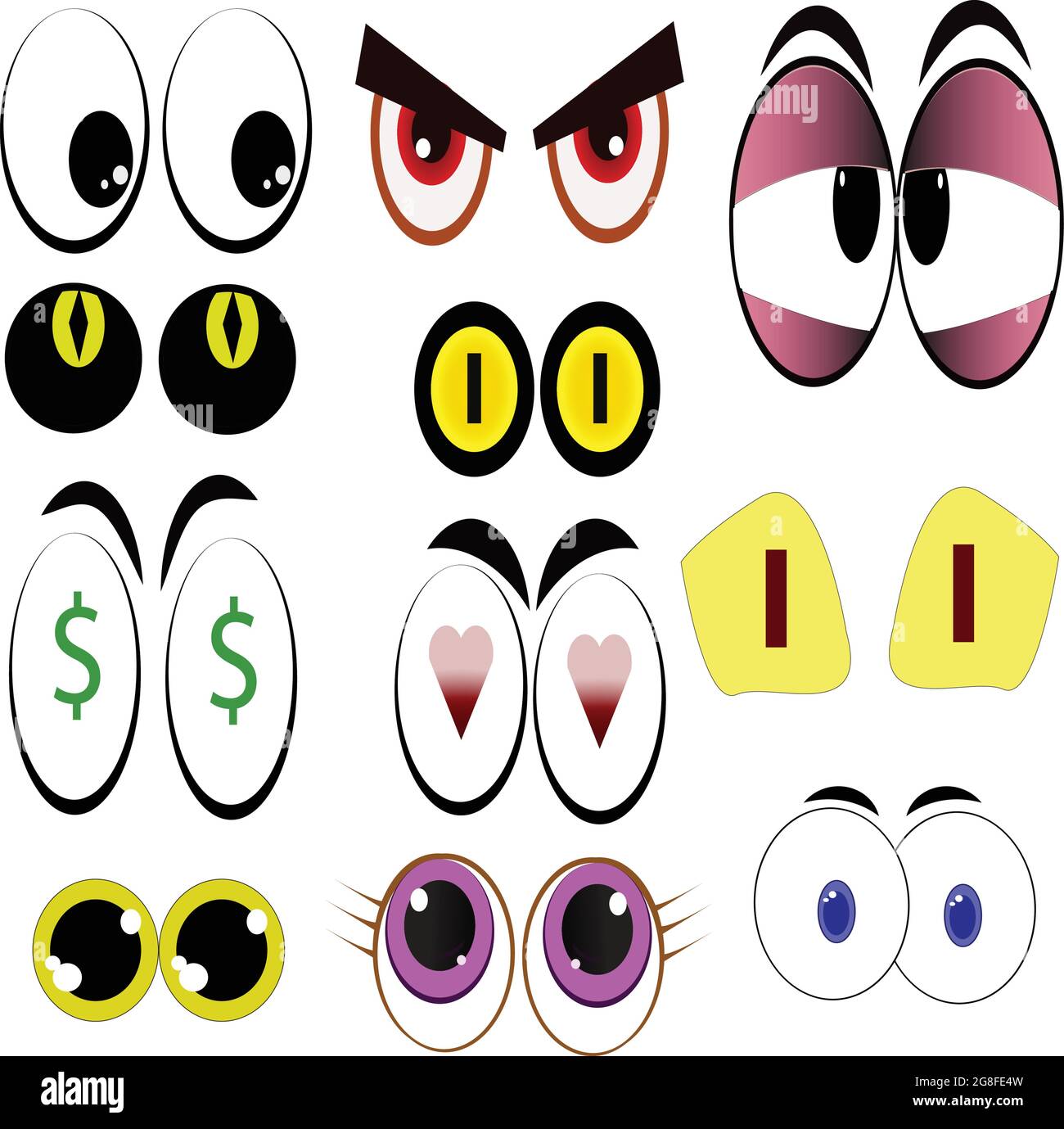 ojos monstruos vectores icono Imagen Vector de stock - Alamy
