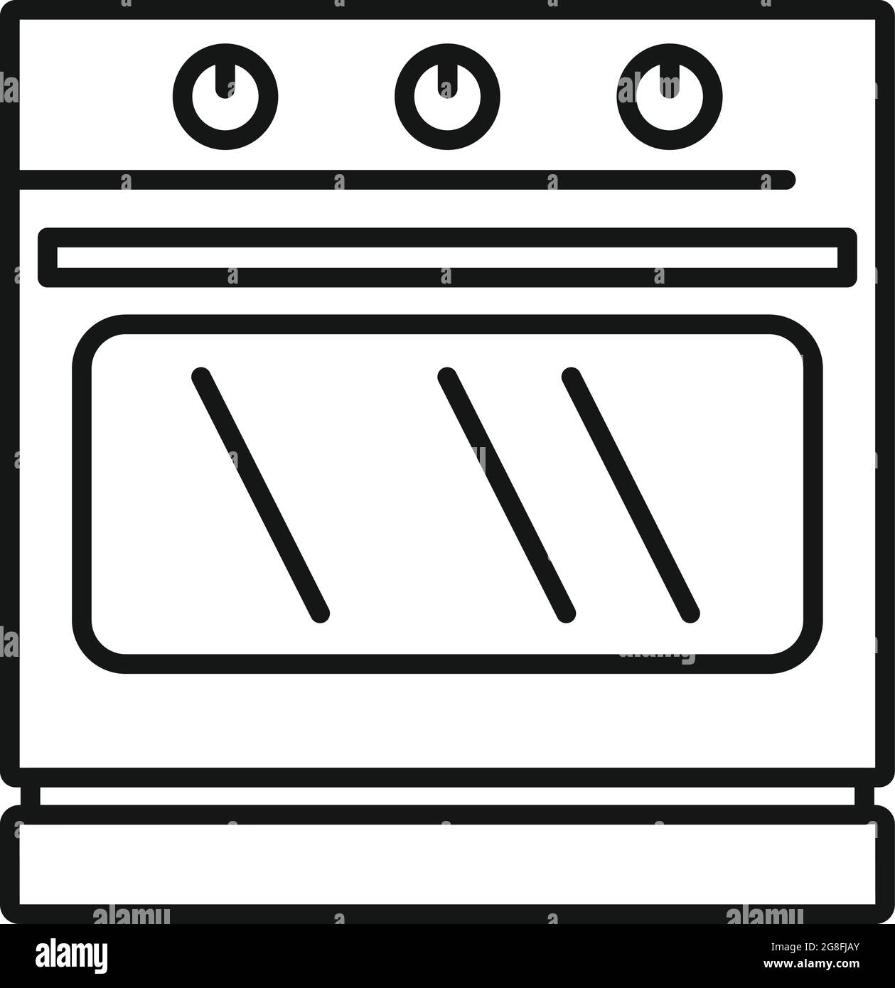 Vector de contorno de icono de estufa de convección. Horno eléctrico. Cocina  estufa de convección Imagen Vector de stock - Alamy