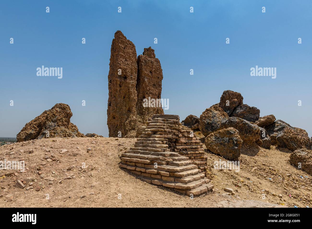 Sitio arqueológico, Borsippa, Irak, Medio Oriente Foto de stock