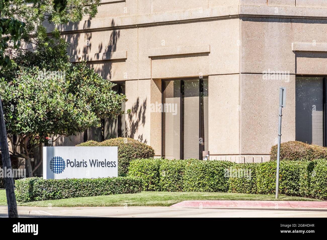 26 de septiembre de 2020 Mountain View / CA / EE.UU. - Polaris Wireless Headquarters en Silicon Valley; Polaris Wireless, Inc. Desarrolla un sistema de localización basado en software Foto de stock