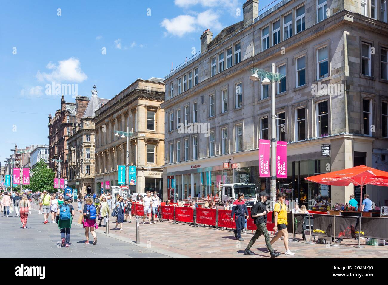 Calle Buchanan peatonal, ciudad de Glasgow, Escocia, Reino Unido Foto de stock