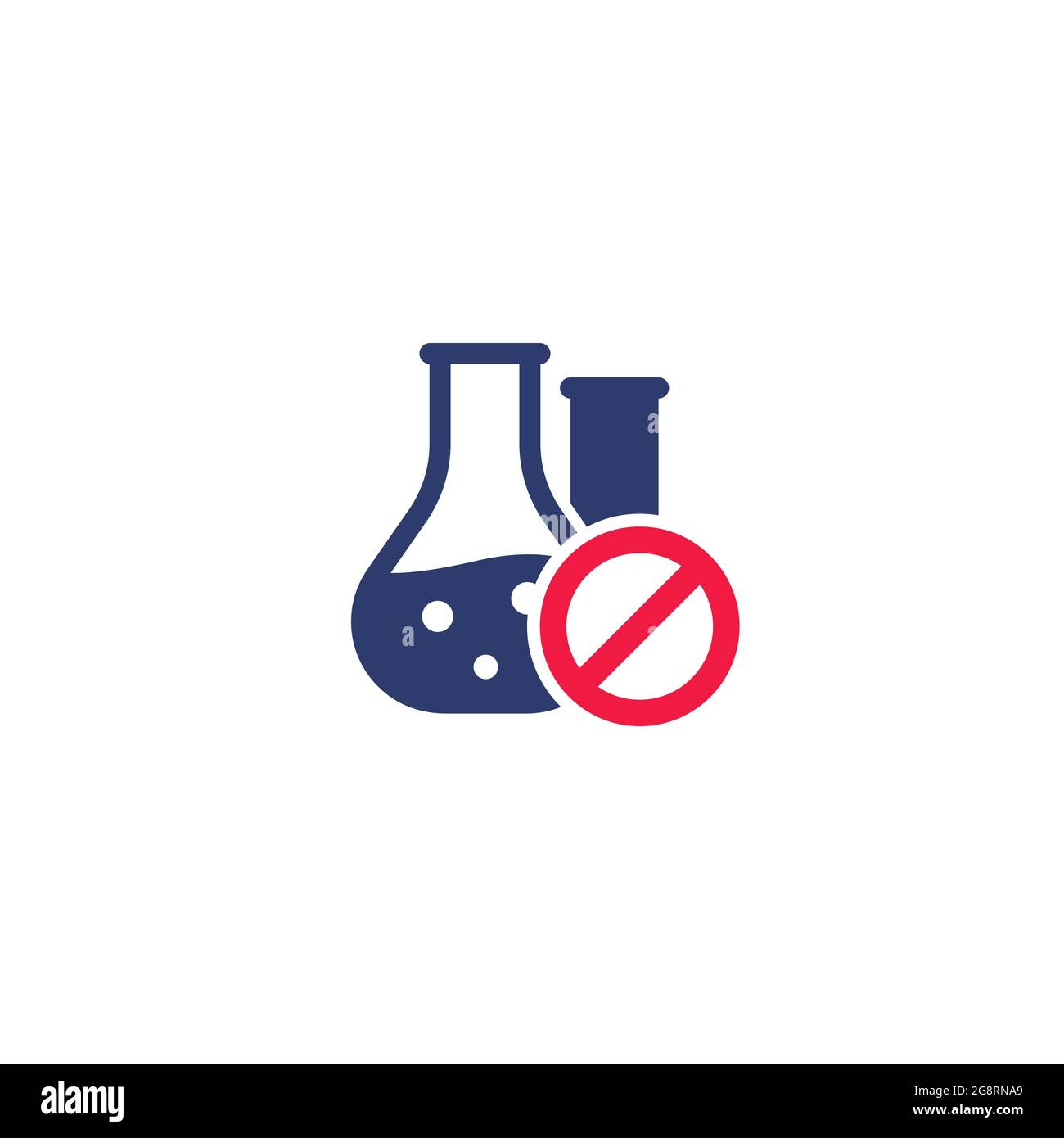 Icono de producto químico libre sobre blanco Ilustración del Vector