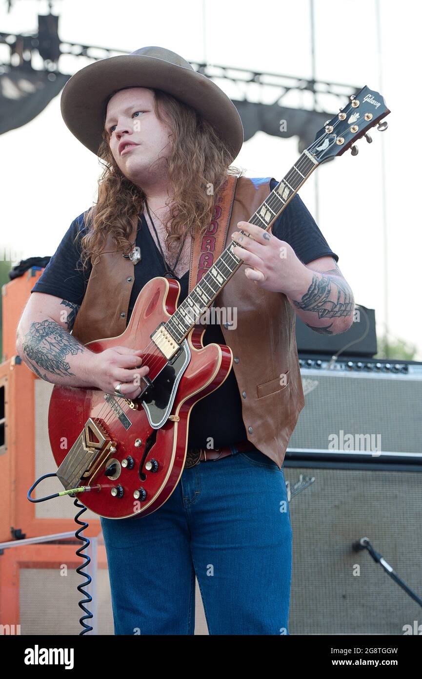 21 de julio de 2021 - Raleigh, Carolina del Norte; EE.UU. - Músicos LA BANDA MARCUS KING actúa en directo mientras su recorrido de 2021 hace una parada en el anfiteatro Red Hat situado en Raleigh. Copyright Jason Moore 2021. (Imagen de crédito: © Jason Moore/ZUMA Press Wire) Foto de stock