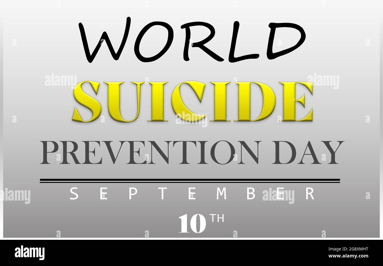 Banner para el Día Mundial de Prevención del Suicidio, septiembre de 10th Foto de stock