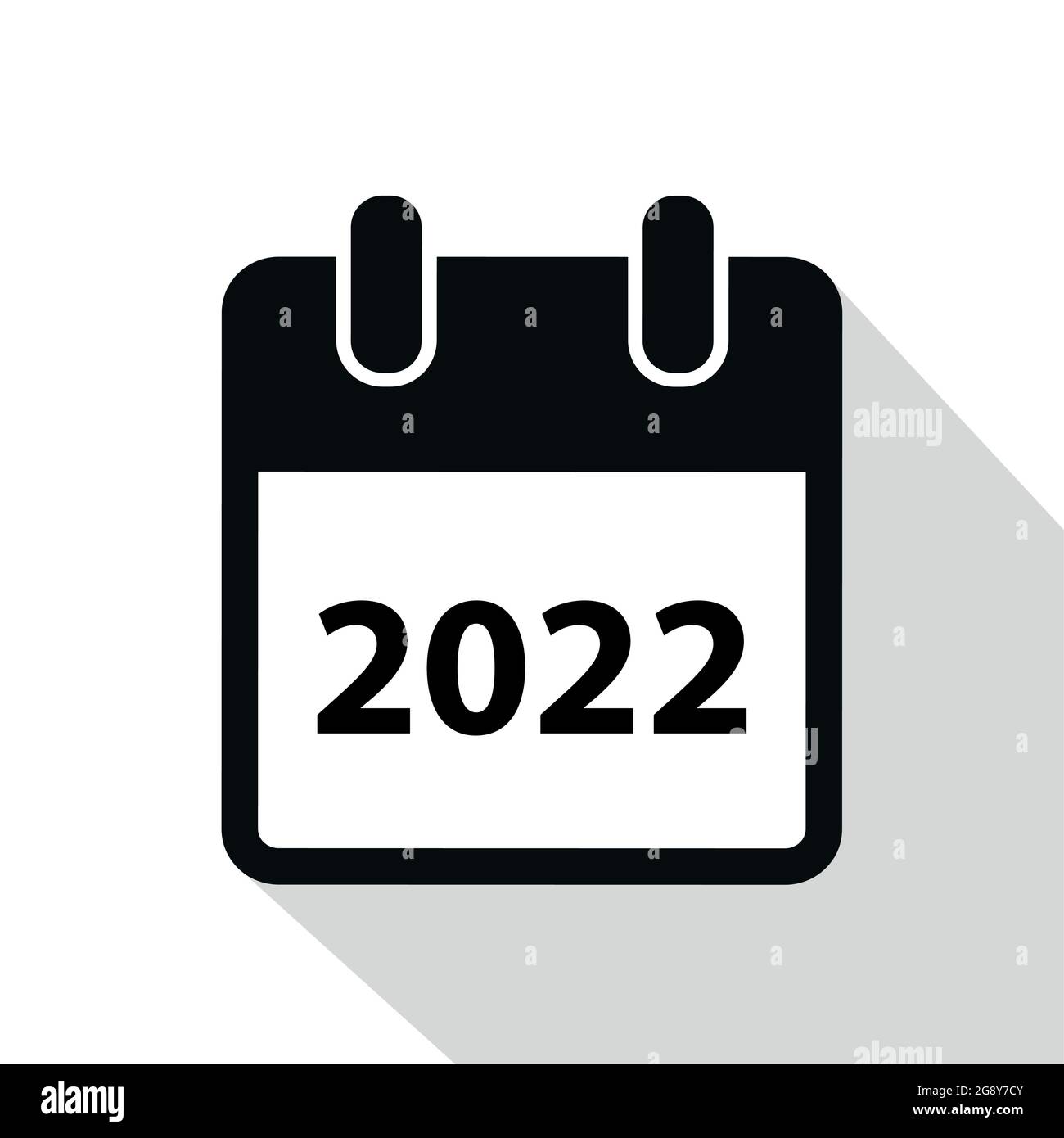 Icono De Calendario Simple 2022 Año Nuevo Sobre Fondo Blanco Imagen Vector De Stock - Alamy