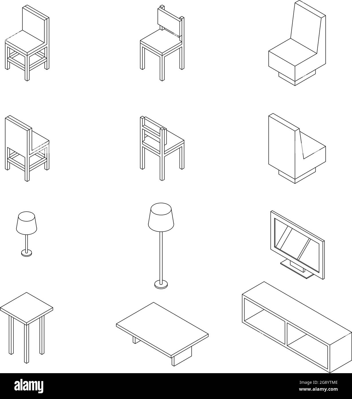Design drawing table desk 3d Imágenes de stock en blanco y negro - Alamy