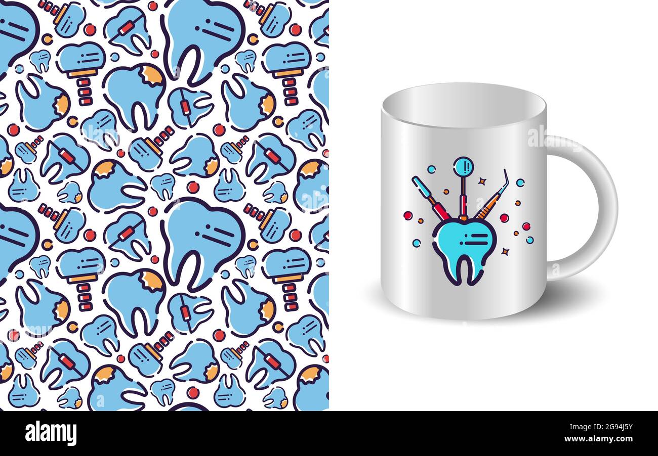 Patrón vectorial sin costuras sobre tema dental. Dientes y equipo para dentistas. Un bocado realista de la taza. Se utiliza para fondos, tarjetas, fondos de pantalla Imagen Vector de stock - Alamy Patrón vectorial sin costuras sobre tema dental. Dientes y equipo para dentistas. Un bocado realista de la taza. Se utiliza para fondos, tarjetas, fondos de pantalla Imagen Vector de stock - Alamy