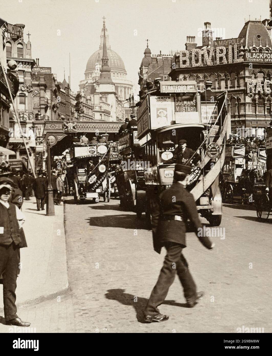 Ludgate Circus, 1909 Foto de stock