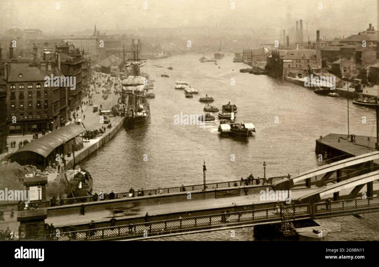 Río Tyne y puerto Foto de stock