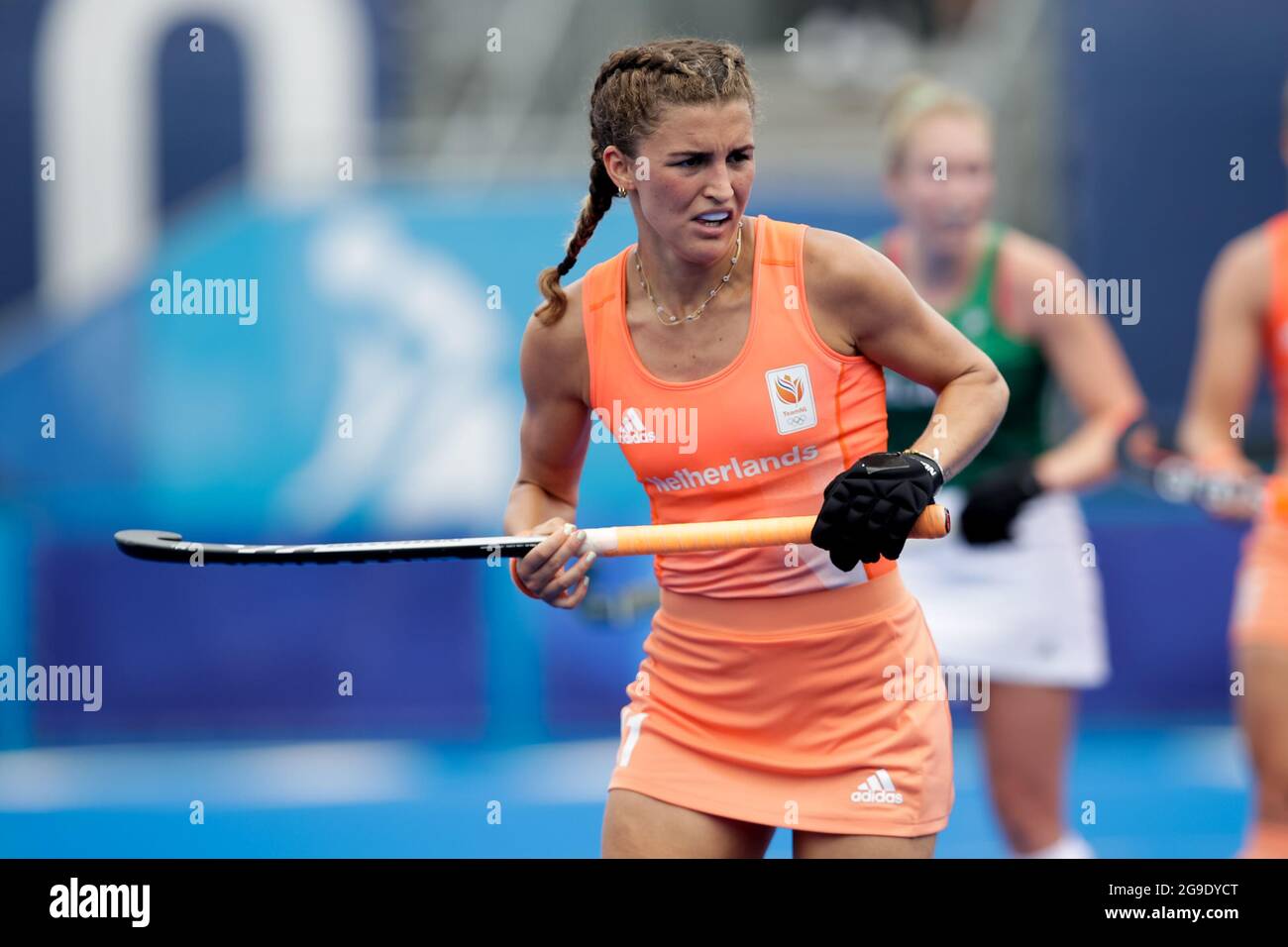 TOKIO, JAPÓN - 26 DE JULIO: Maria Verschoor de los Países Bajos durante el  partido del Torneo Olímpico de Hockey de Mujeres de Tokio 2020 entre Holanda  e Irlanda en el Estadio