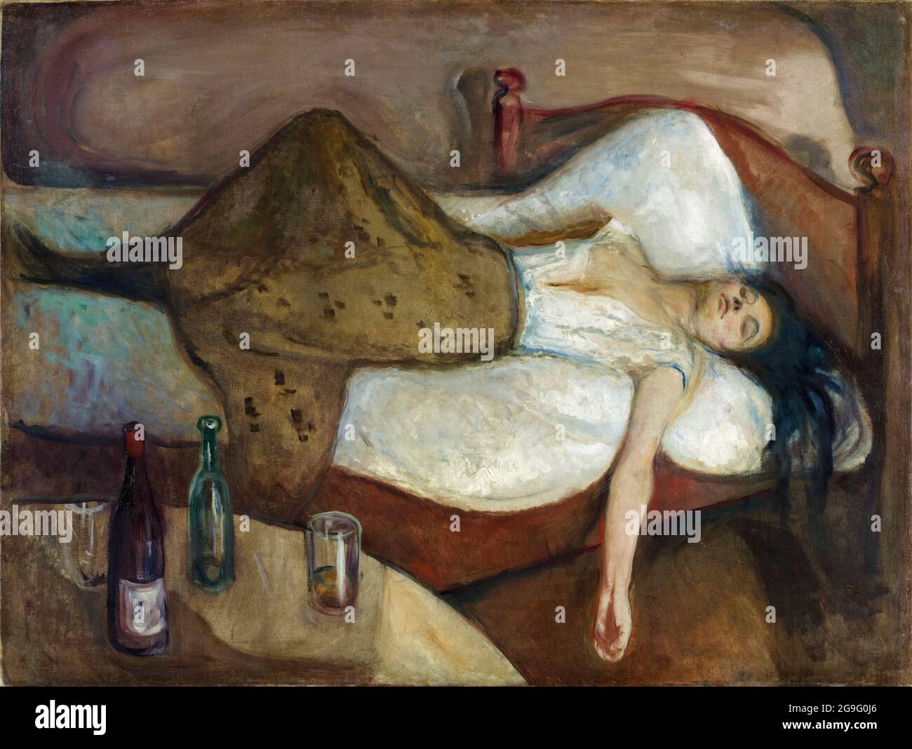 El día siguiente, pintura de Edvard Munch, 1894 Foto de stock