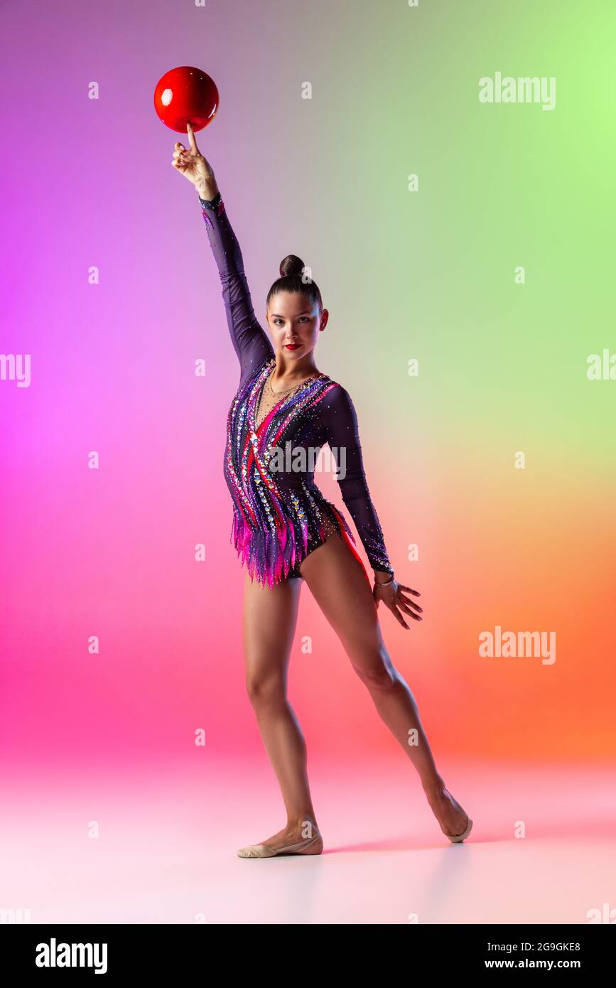 Niña de gimnasia rítmica Fotografía de stock - Alamy