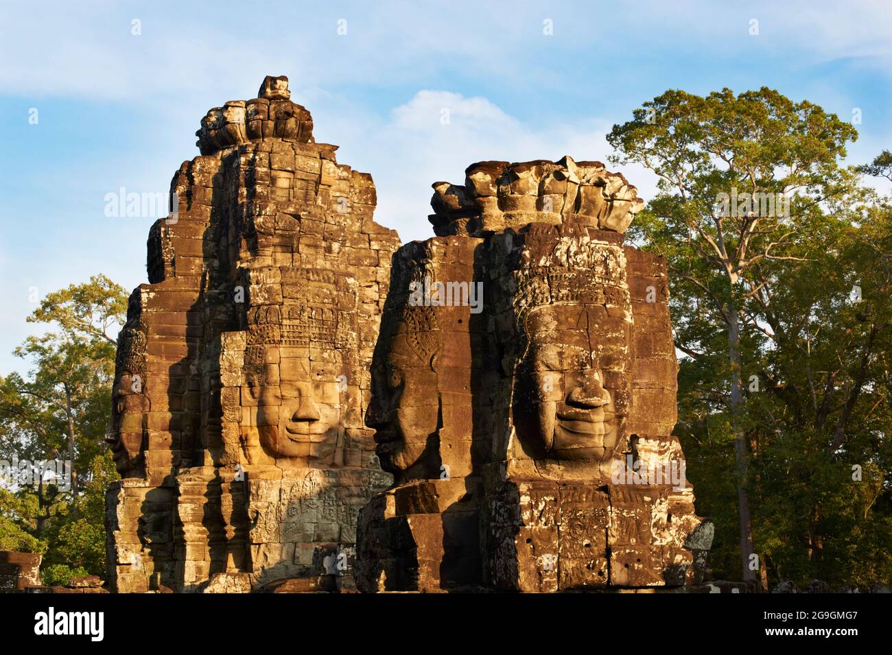 Sudeste de Asia, Camboya, provincia de Siem Reap, Angkor, Unesco Patrimonio mundial desde 1992, templo de Bayon, siglo XIII Foto de stock