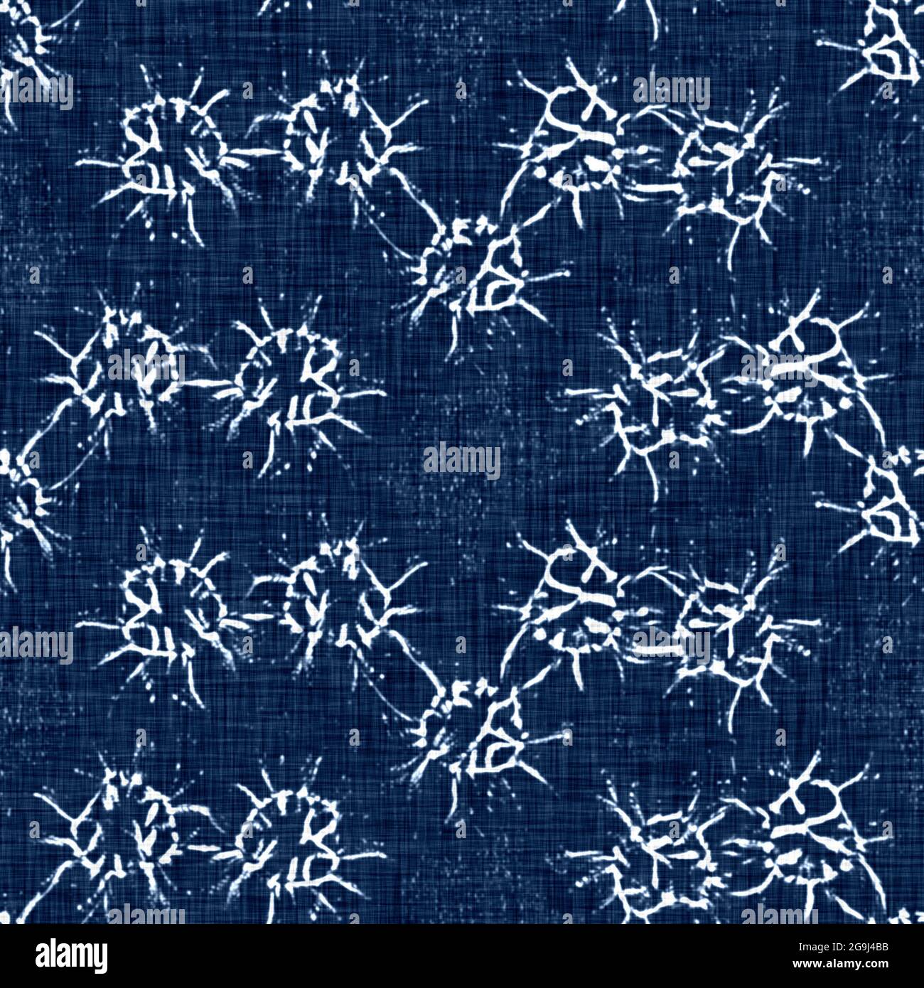 Textura de efecto jean azul lavado ácido con lino decorativo fondo moteado.  Tejido de tela denim sin costuras de moda estampado por toda la prenda  Fotografía de stock - Alamy