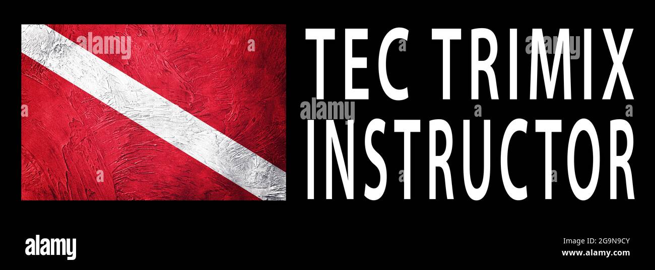TEC Trimix Instructor, Diver Down Flag, Scuba Flag, Buceo Fotografía de  stock - Alamy