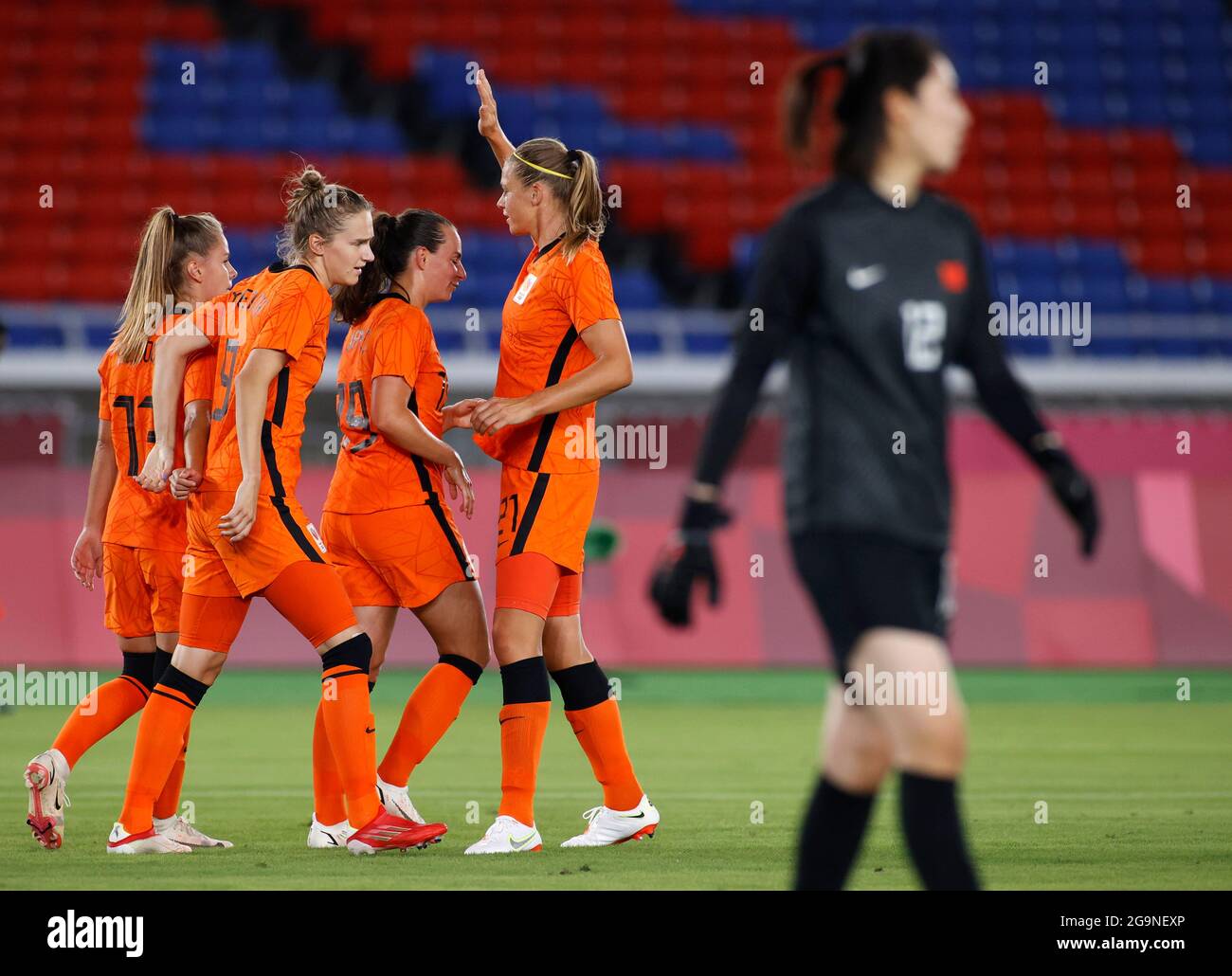 Juegos Olimpicos De Tokio 2020 Futbol Futbol Mujeres Grupo F Paises Bajos Contra China Estadio Internacional Yokohama Yokohama Japon 27 De Julio De 2021 Vivianne Miedema