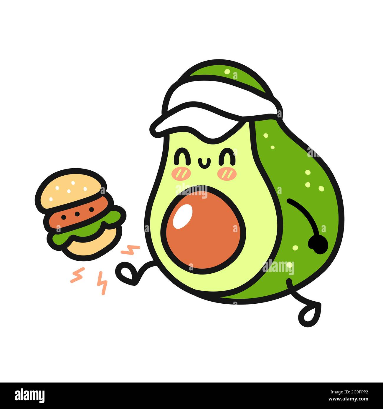 Cartoon avocado health diet icon fotografías e imágenes de alta resolución  - Alamy