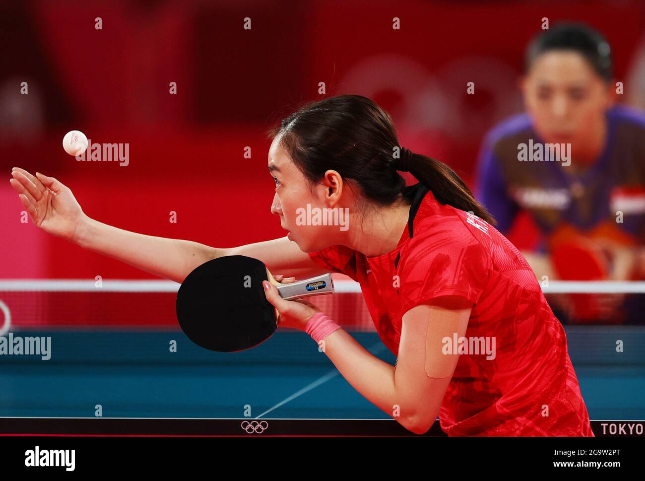Juegos Olímpicos de Tokio 2020 - Mesa de ping pong - Solteros femeninos -  Quarterfinal - Gimnasio Metropolitano de Tokio - Tokio, Japón - 28 de julio  de 2021. Kasumi Ishikawa de