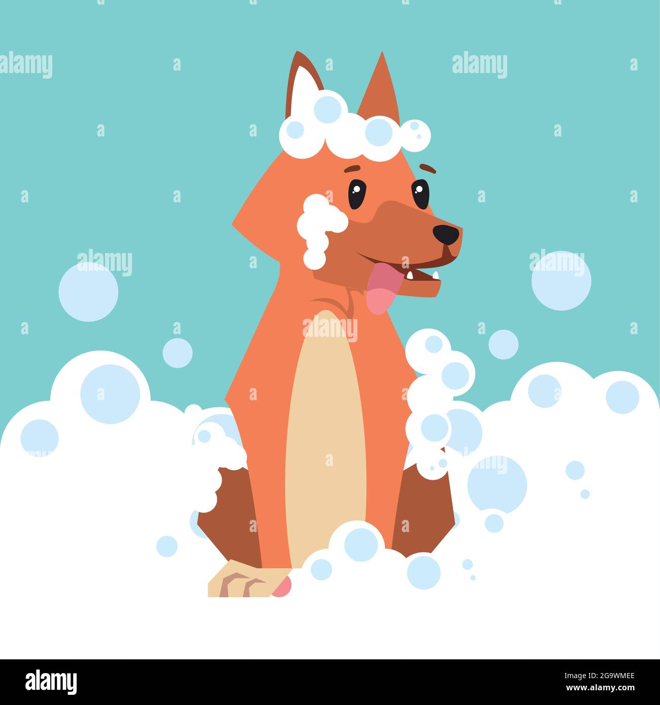 dibujos animados de perros con burbujas Imagen Vector de stock - Alamy