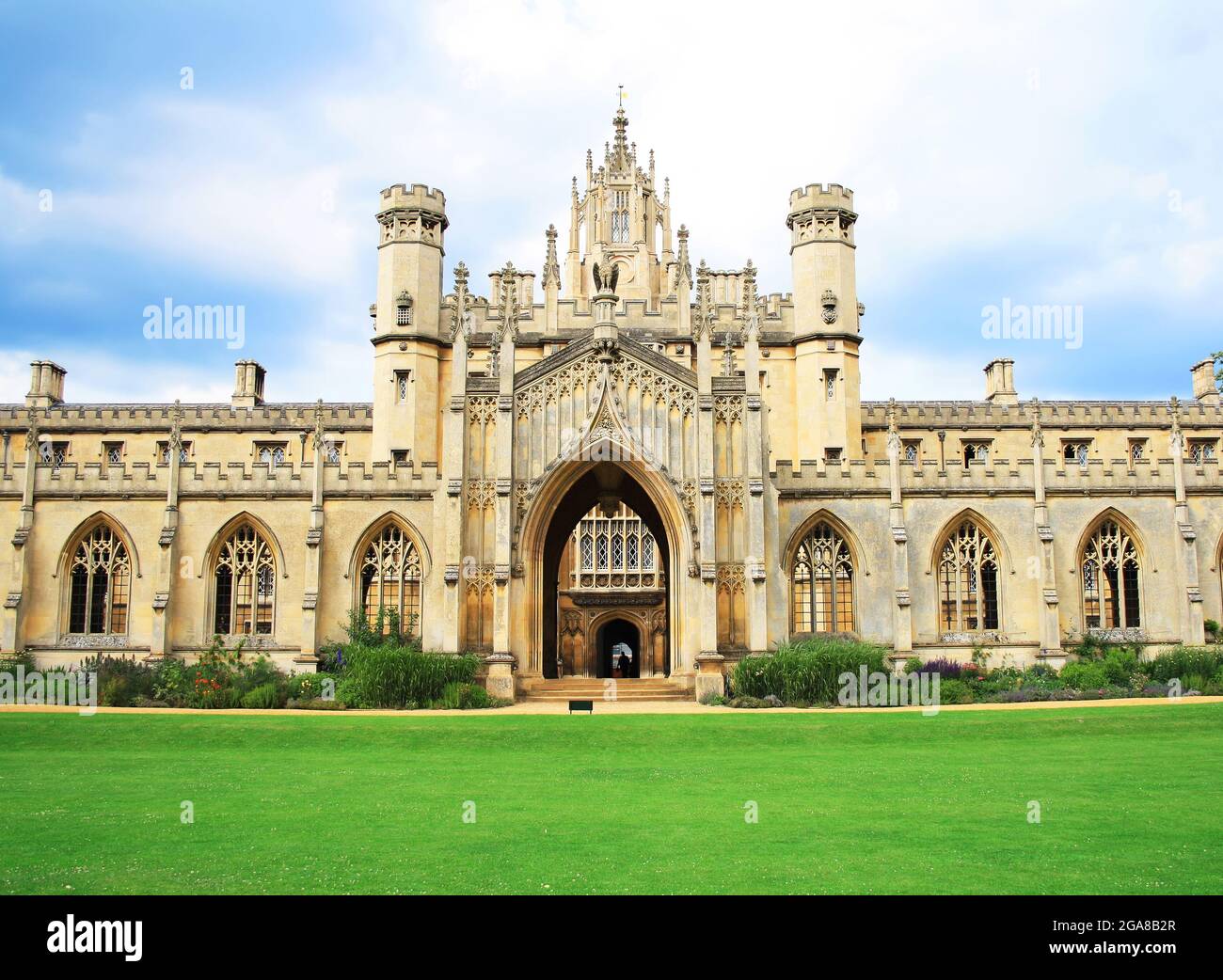 El Nuevo Tribunal en St John's College, parte de la Universidad de Cambridge (Inglaterra) Foto de stock